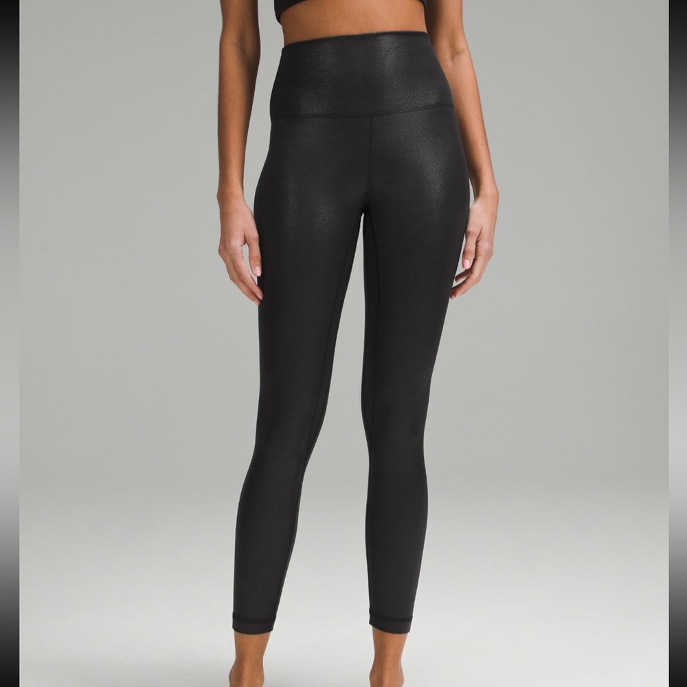 🖤 LULULEMON ALIGN HIGH RISE LEGGINGS BLACK RADIANT FOIL SIZE 5 25”